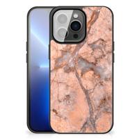 iPhone 13 Pro Max Marmeren Print Telefoonhoesje Marmer Oranje