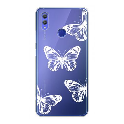White butterfly: Honor Note 10 Transparant Hoesje