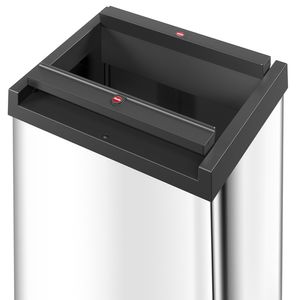 Hailo Bix-Box Swing XL 8602210 Afvalbak 52 l Plaatstaal (b x h x d) 339 x 763 x 260 mm Zilver, Zwart Met zelfsluitende zwenkdeksel 1 stuk(s)