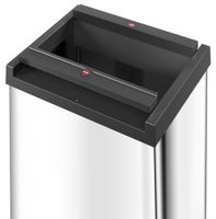 Hailo Bix-Box Swing XL 8602210 Afvalbak 52 l Plaatstaal (b x h x d) 339 x 763 x 260 mm Zilver, Zwart Met zelfsluitende zwenkdeksel 1 stuk(s) - thumbnail