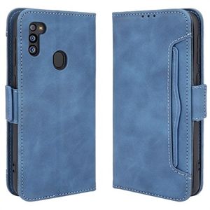 Cardholder Series Samsung Galaxy M21 2021 Wallet Case - Blauw