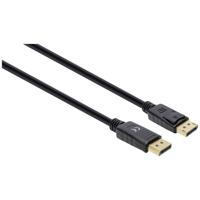 Manhattan 355582 DisplayPort-kabel DisplayPort Aansluitkabel DisplayPort-stekker, DisplayPort-stekker 1.00 m Zwart Afgeschermd (drievoudig), PVC-mantel,