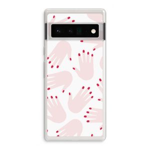 Hands pink: Google Pixel 6 Pro Transparant Hoesje