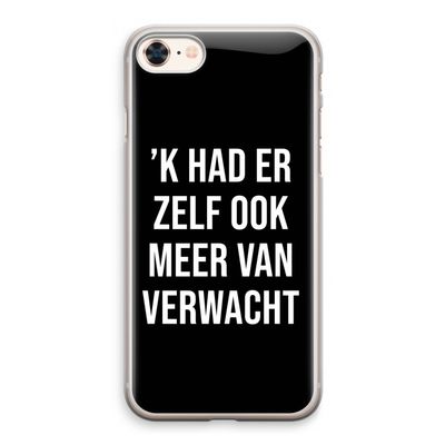 Meer verwacht - Zwart: iPhone 8 Transparant Hoesje