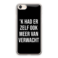 Meer verwacht - Zwart: iPhone 8 Transparant Hoesje
