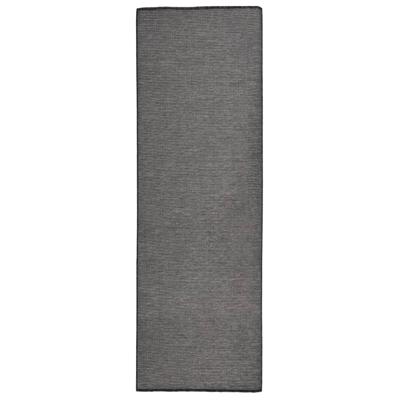 VidaXL Buitenkleed platgeweven 80x250 cm grijs