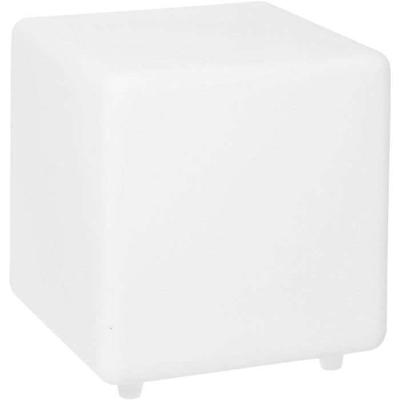 Lichtgevende zonnekubus - LUMISKY - CASY - H30 cm - Salontafelkruk - Wit en veelkleurige LED