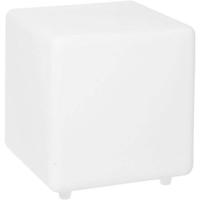 Lichtgevende zonnekubus - LUMISKY - CASY - H30 cm - Salontafelkruk - Wit en veelkleurige LED