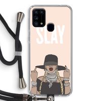 Slay All Day: Samsung Galaxy M31 Transparant Hoesje met koord