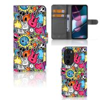 Motorola Edge 30 Pro | Wallet Case | met Pasjes | Punk Rock
