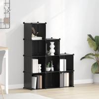 VidaXL Opbergmeubel met 9 vakken polypropeen zwart