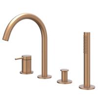 IVY Bond Badrandcombinatie - 4-wegs - mengkraan - draaibare uitloop - uittrekbare handdouche - Geborsteld mat koper PVD 6301155 IVY Bond Badrandcombinatie - 4-wegs - mengkraan - draaibare uitloop - uittrekbare handdouche - Geborsteld mat koper PVD 6301155