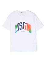 MSGM Kids t-shirt en coton à logo imprimé - Blanc - thumbnail