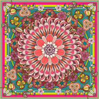 Mandala vinyl vloerkleed Geometrische kleurrijke mandala's
