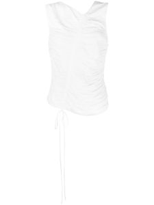 Nº21 blouse sans manches à fronces - Blanc