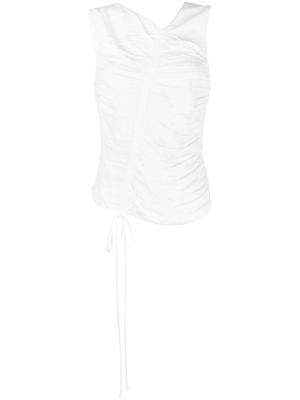 Nº21 blouse sans manches à fronces - Blanc