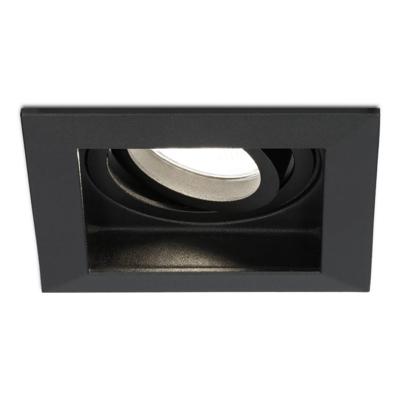 Durham vierkante LED inbouwspot - 5 Watt 400 lumen - 4000K neutraal wit - GU10 - Dimbaar Kantelbaar - Voor binnen - Zwart