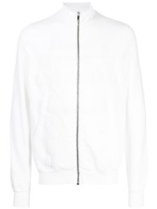 Rick Owens DRKSHDW veste en coton à logo embossé - Blanc