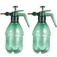 Set van 2x stuks kunststof drukspuiten/plantensproeiers groen 1,5 L