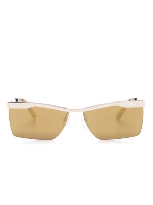 Off-White Eyewear lunettes de soleil Rimini à monture rectangulaire - Or