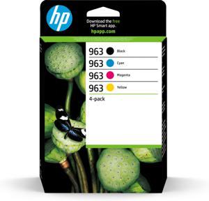 HP 963 4-pack originele inktcartridges zwart/cyaan/magenta/geel