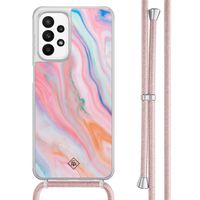 Samsung Galaxy A23 hoesje met koord - Pink glam