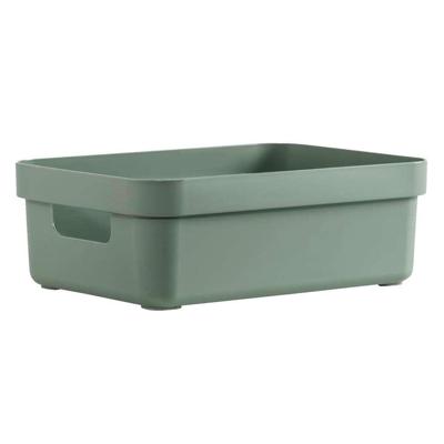 Leen Bakker - Sigma Home Box 9 Liter - Donker - 35,2x25,3x12,2 Cm - Kunststof/Polypropyleen - Groen - 25.3x35.2x12.2 Cm