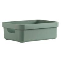 Leen Bakker - Sigma Home Box 9 Liter - Donker - 35,2x25,3x12,2 Cm - Kunststof/Polypropyleen - Groen - 25.3x35.2x12.2 Cm