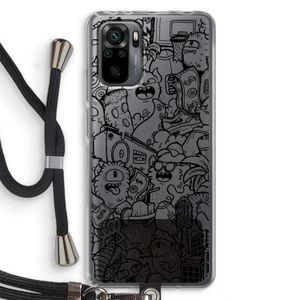 Vexx Black City : Xiaomi Redmi Note 10 Pro Transparant Hoesje met koord