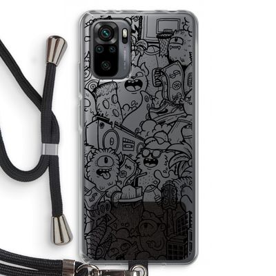Vexx Black City : Xiaomi Redmi Note 10 Pro Transparant Hoesje met koord