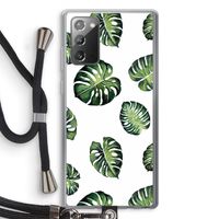 Tropische bladeren: Samsung Galaxy Note 20 / Note 20 5G Transparant Hoesje met koord