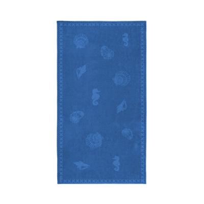 Seahorse Seahorse Strandlaken Shells Blue 100x200