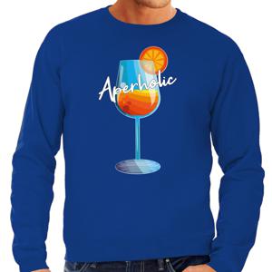 Apres ski sweater voor heren - Aperholic - blauw - wintersport - snowboarden