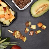 Chocolade fondue met vers fruit