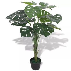 Kunst monstera plant met pot 70 cm groen