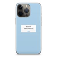 Reminder: iPhone 13 Pro Transparant Hoesje
