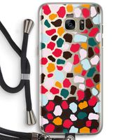Colored Giraffe: Samsung Galaxy S7 Edge Transparant Hoesje met koord