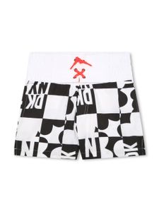 Dkny Kids short de bain à logo imprimé - Noir