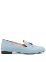 Bally mocassins en cuir Ella 10 mm à plaque logo - Bleu