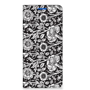 OPPO Reno6 5G Smart Cover Black Flowers