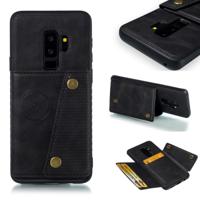 Lederen beschermhoes voor Galaxy S9 plus (zwart)