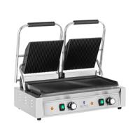 Dubbele contactgrill - 3.600 W - geribbeld