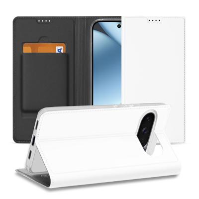 Google Pixel 10 / Pixel 10 Pro Stand Case Hoesje Wit met Kaartvak
