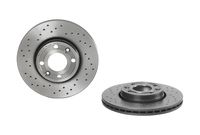 Remschijf BREMBO XTRA LINE BREMBO, Remschijftype: Geperforeerd / Geventileerd, u.a. für Dacia, Renault, Nissan, Lada