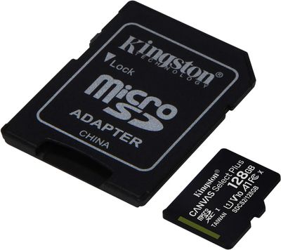 Kingston microSDXC geheugenkaart - 128GB A1 Video Class V10 UHS-I
