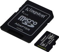 Kingston microSDXC geheugenkaart - 128GB A1 Video Class V10 UHS-I