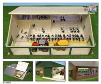 Kids Globe globe ligboxenstal hout met melkunit 1:32