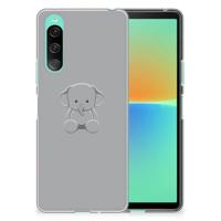 Sony Xperia 10 V Telefoonhoesje met Naam Grijs Baby Olifant