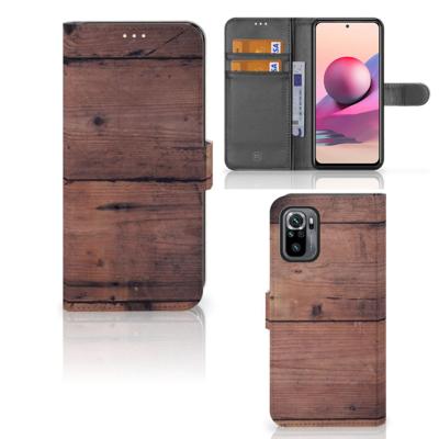 Xiaomi Redmi Note 10S | 10 4G | Poco M5s | Book Style Case | Old Wood