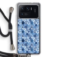 Blauw motief: Xiaomi Mi 11 Ultra Transparant Hoesje met koord